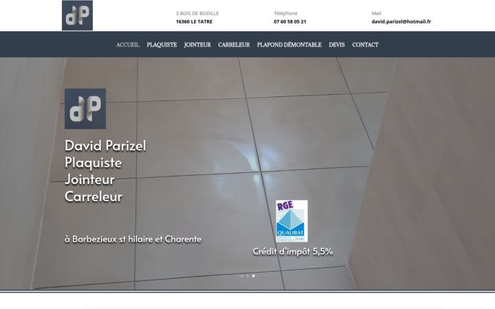 Zrzut ekranu davidparizel-plaquiste-carreleur-barbezieux.fr