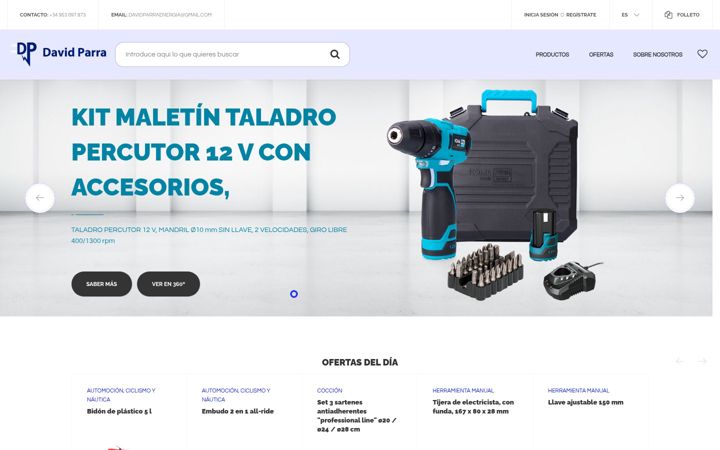 Screenshot of davidparraelectronica.com