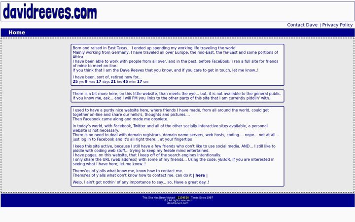 Screenshot of davidreeves.com