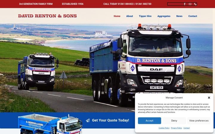 Captura de pantalla de davidrentonandsons.co.uk
