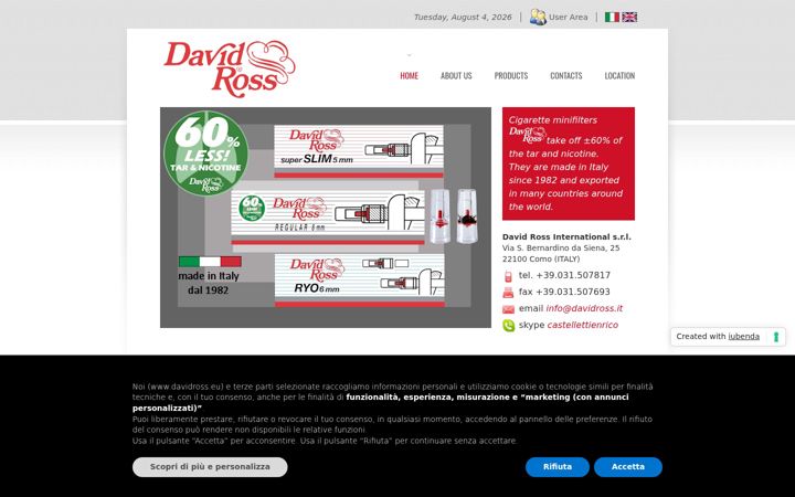 Screenshot van davidross.eu