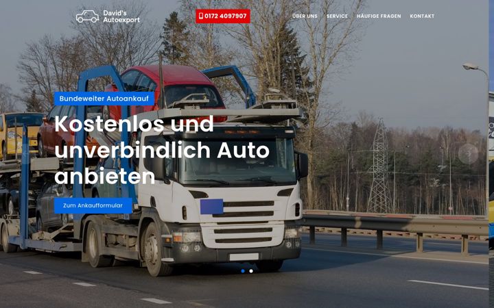 Screenshot of davidsautoexport.de