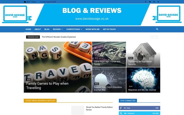 Screenshot of davidsavage.co.uk