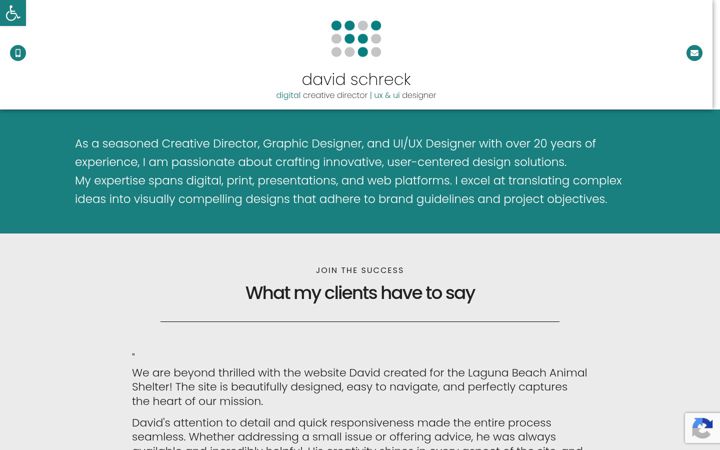 Snimka zaslona za davidschreck.com