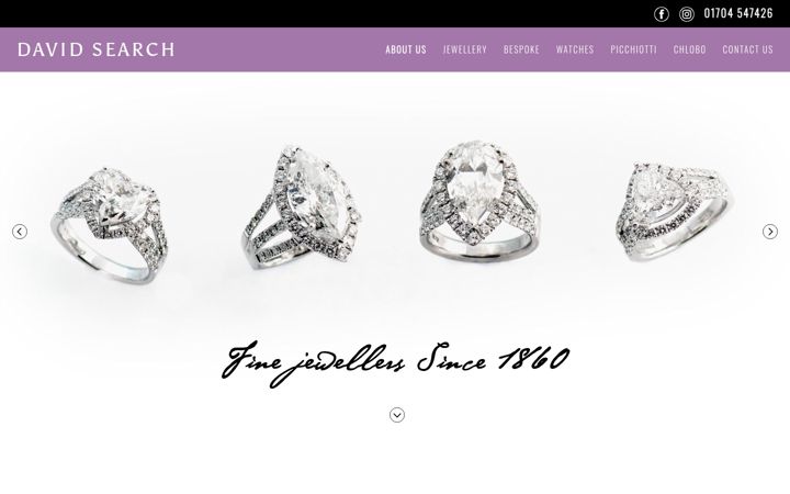 Captura de pantalla de davidsearchjewellers.co.uk
