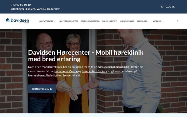 Screenshot ta' davidsenhc.dk