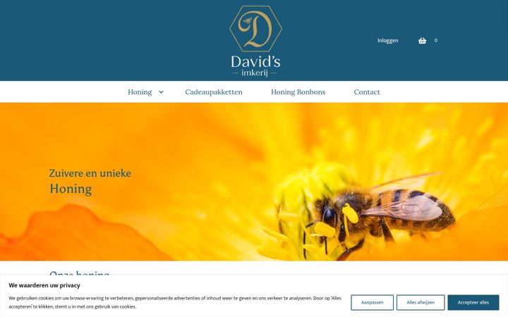 Screenshot van davidsimkerij.nl