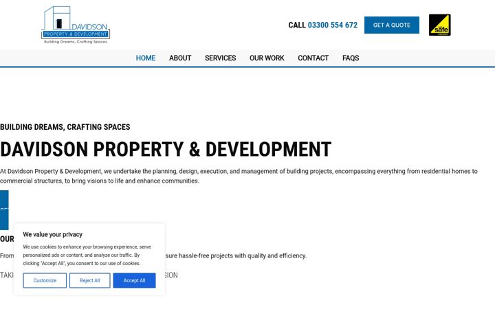 Screenshot van davidsonpropertyanddevelopment.co.uk