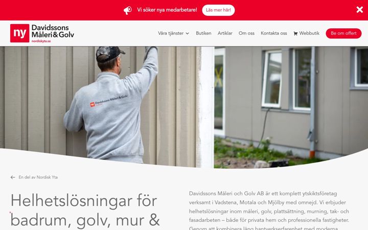 Screenshot di davidssonsmaleri.se