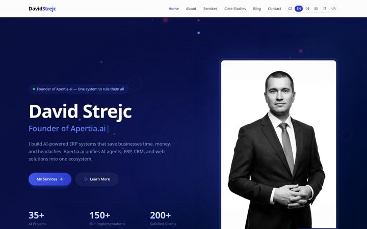 Екранна снимка на davidstrejc.cz
