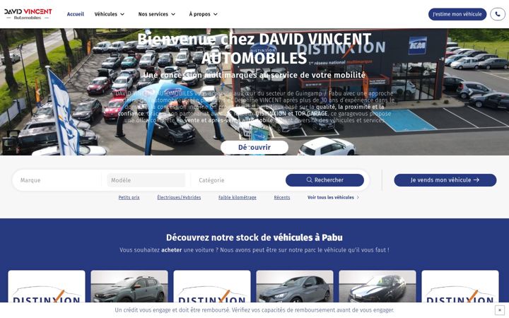 Zrzut ekranu davidvincentautomobiles.fr