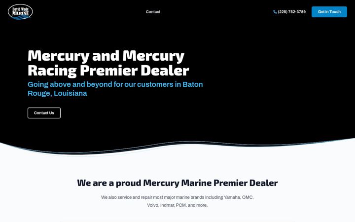 Screenshot of davidwademarine.com