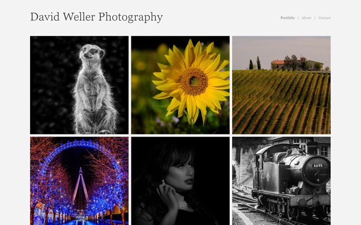 Screenshot of davidwellerphotography.co.uk