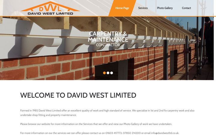 Screenshot of davidwestltd.co.uk