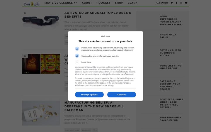 Screenshot of davidwolfe.com