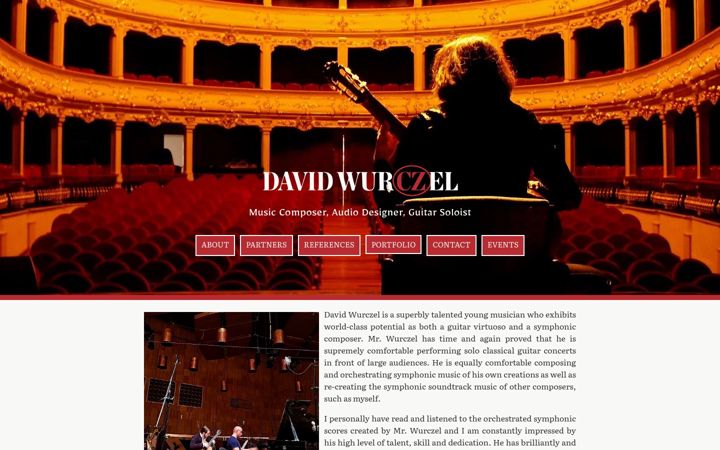 Screenshot of davidwurczel.com