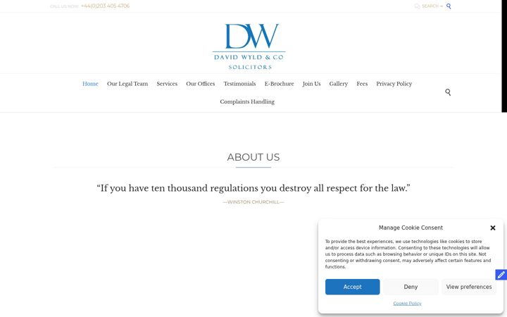 Screenshot of davidwyld.co.uk