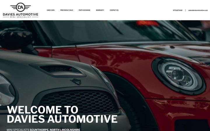Ekrano kopija daviesautomotive.co.uk