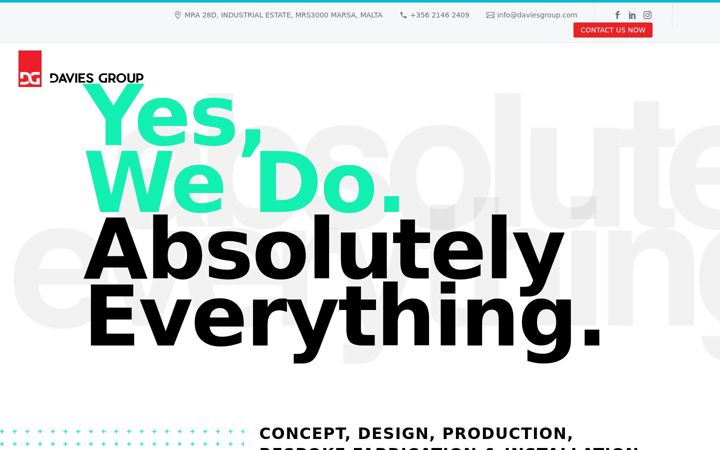Screenshot of daviesgroup.com