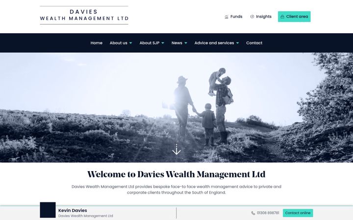Ekrano kopija davieswealthmanagement.uk