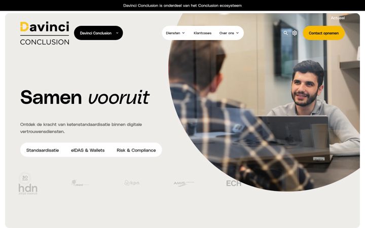Screenshot van davinci-conclusion.nl
