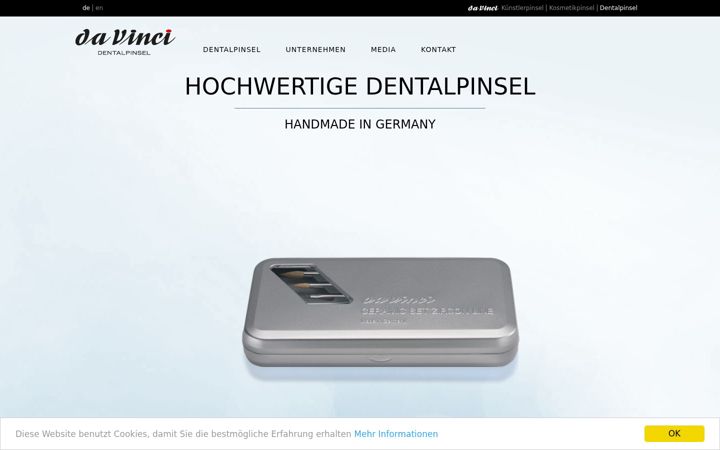 Screenshot of davinci-dentalbrushes.com