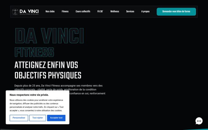 Screenshot of davinci-fitness.com