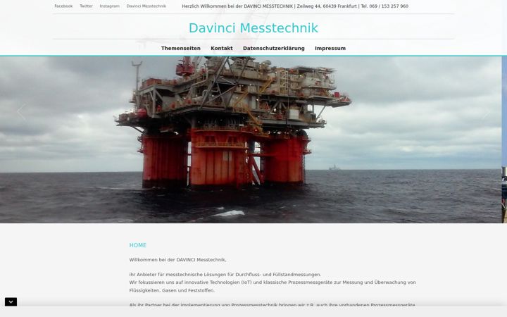 Screenshot of davinci-messtechnik.de