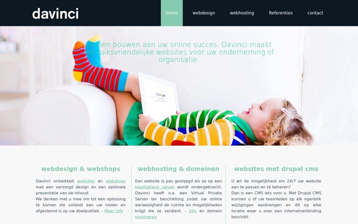 Screenshot of davinci-webdesign.be