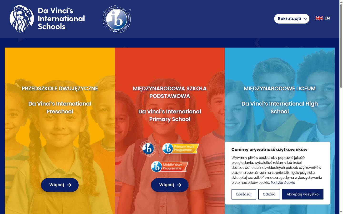 Screenshot del banner di consenso mostrato prima di qualsiasi interazione