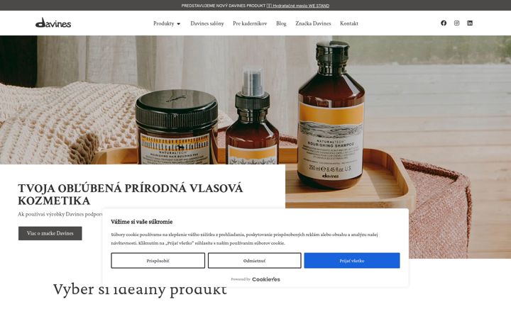 Screenshot of davines.sk