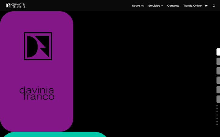 Screenshot van daviniafranco.es