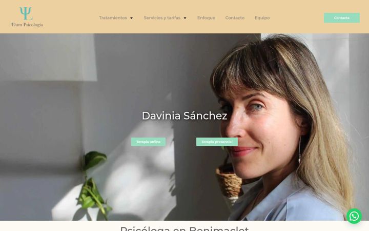 Screenshot van daviniasanchez.es