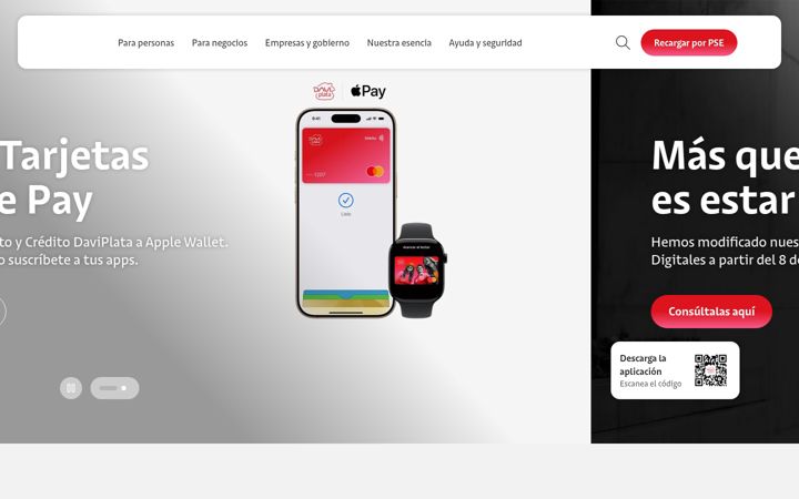 Screenshot of daviplata.com