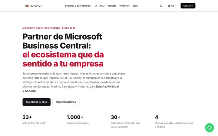 Screenshot van davisa.es
