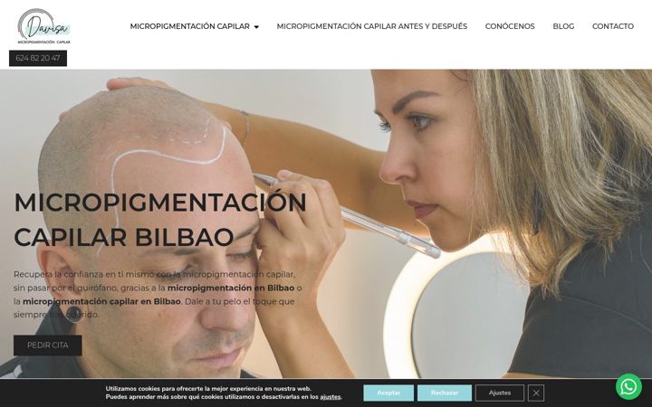 Screenshot of davisamicropigmentacioncapilar.com
