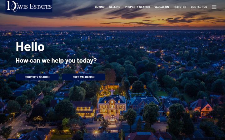 Screenshot of davisestates.co.uk