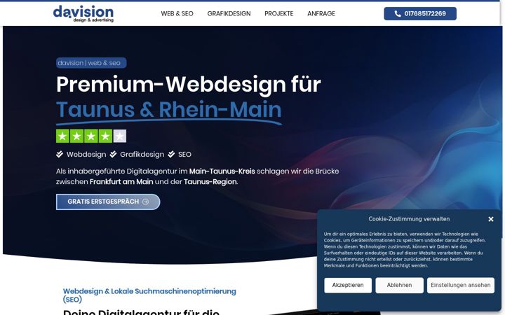 Screenshot of davision-digital.de