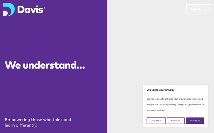 Screenshot of davismethod.com