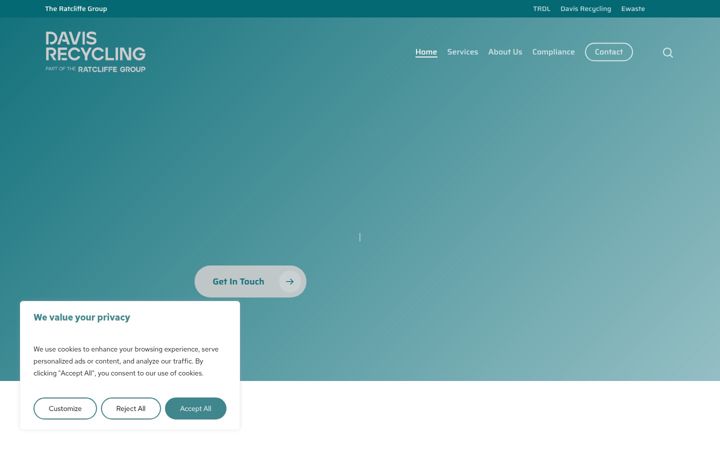 Screenshot di davisrecycling.ie