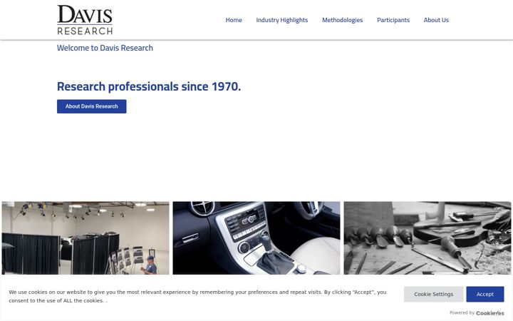 Screenshot of davisresearch.com