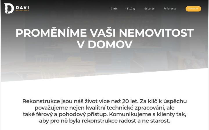 Екранна снимка на davistavdesign.cz