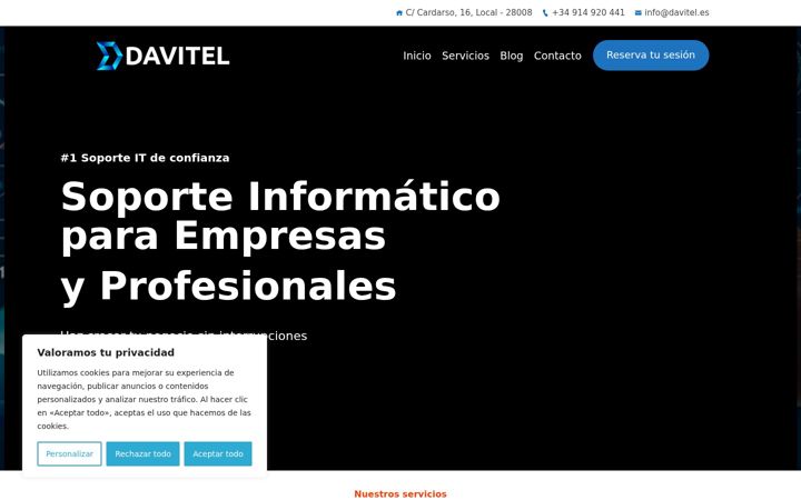 Screenshot van davitel.es