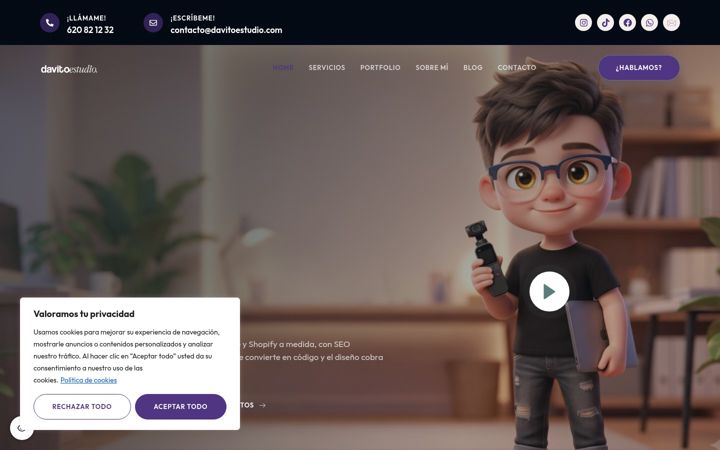 Screenshot of davitoestudio.com