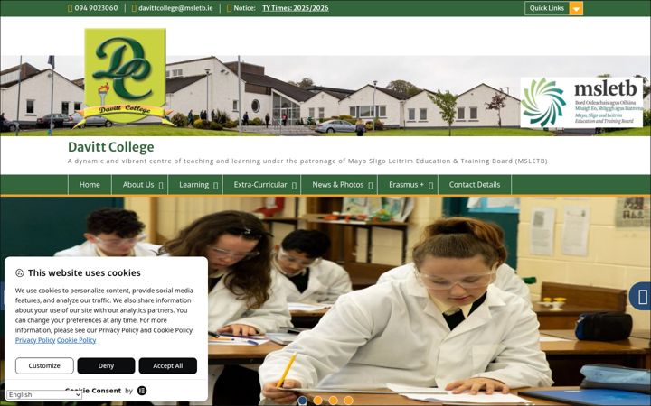Screenshot di davittcollege.ie