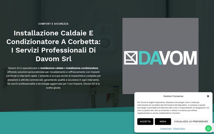 Screenshot of davomimpianti.it