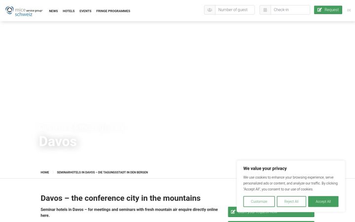 Screenshot of davos-seminarhotel.ch