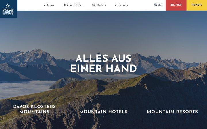 Screenshot of davosklostersmountains.ch
