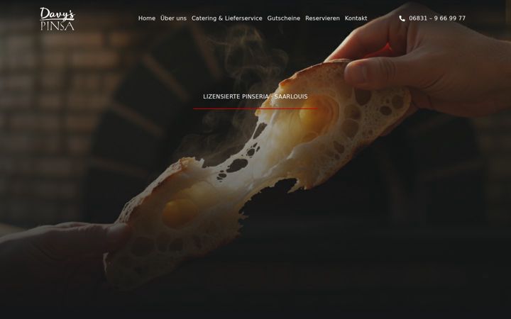 Screenshot of davys-pinsa.de