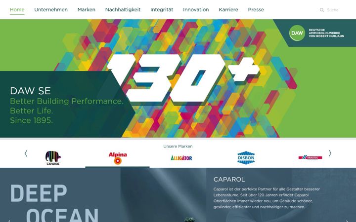 Screenshot of daw.de